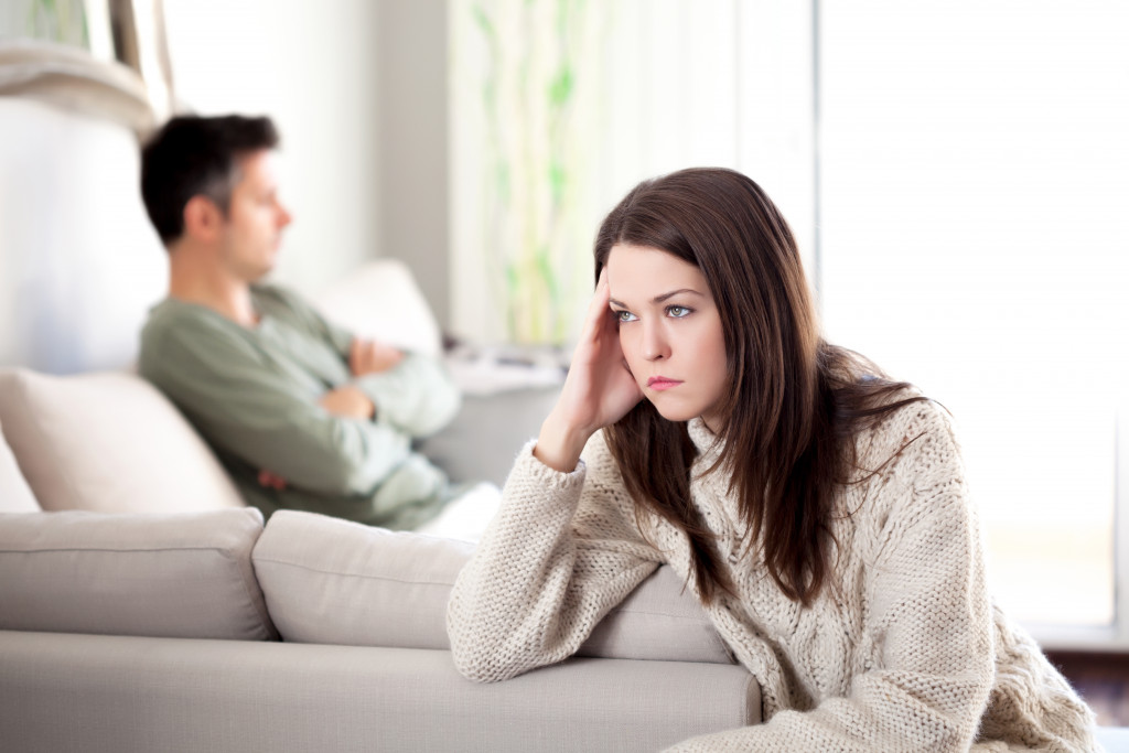 Couple having relationship difficulties