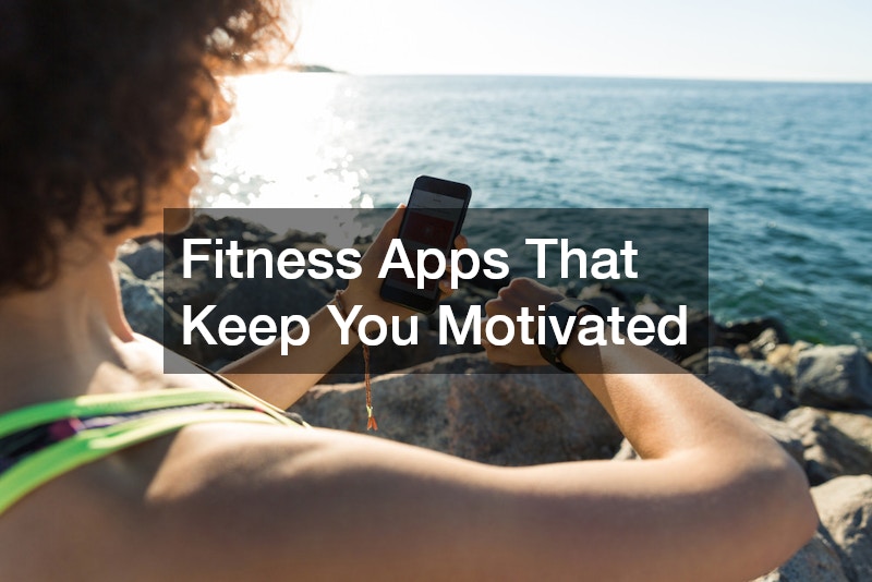 a woman using her fitness app and gadget